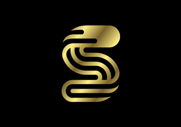 金色大写字母的图形字母符号图片下载