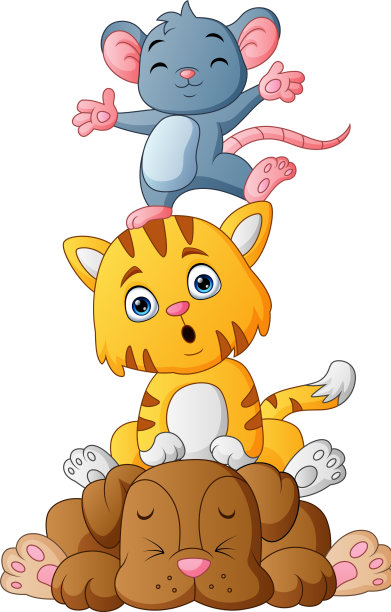 宠物们站在一起图片下载