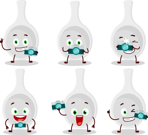 摄影师专业用塑料勺卡通图片下载