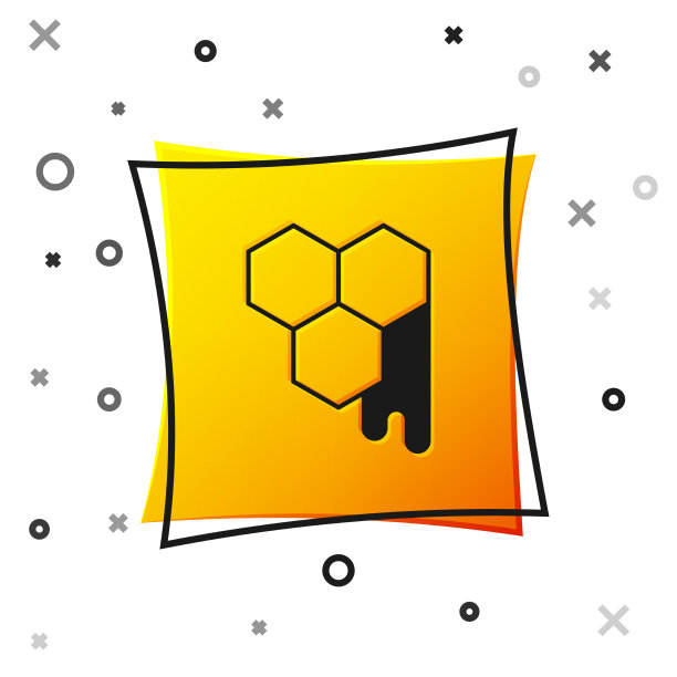 黑色蜂巢图标孤立在白色背景图片下载