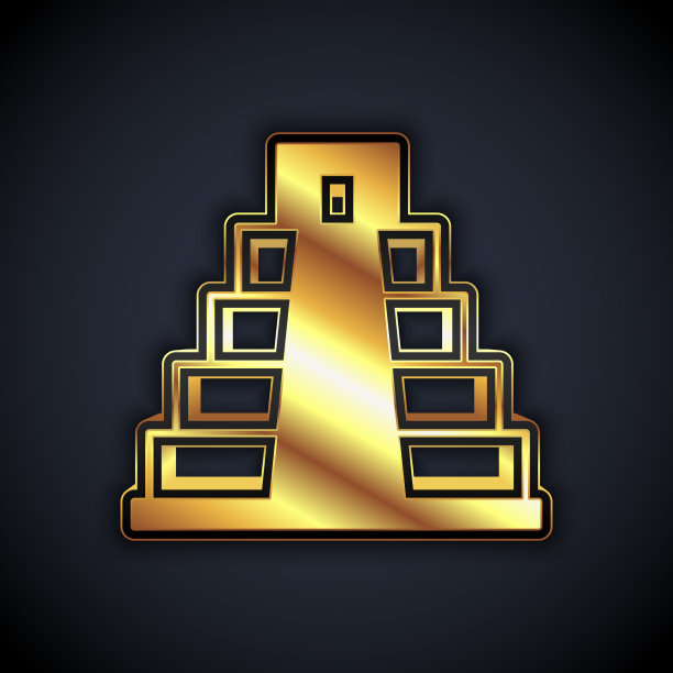 金奇琴伊察在玛雅圣像孤立上黑色图片下载