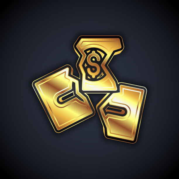 黄金把钞票撕成三份图片下载