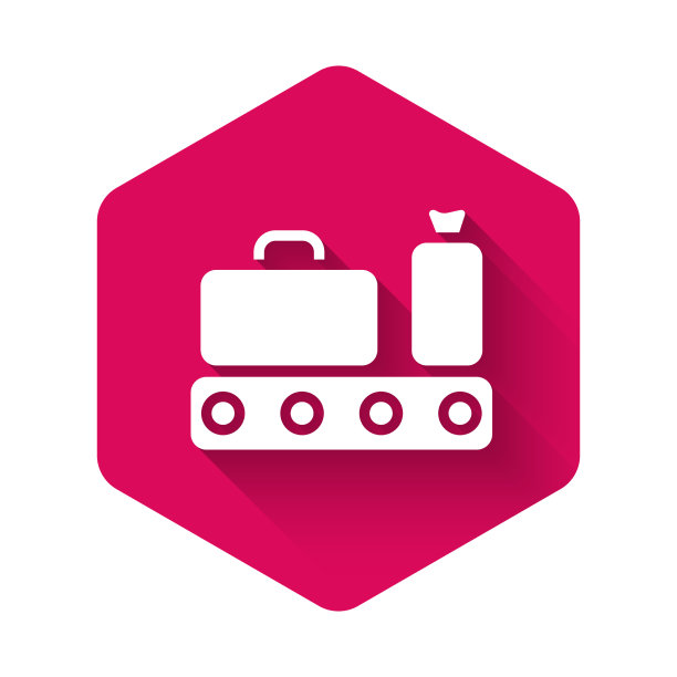 机场的白色传送带上有乘客的行李图片下载