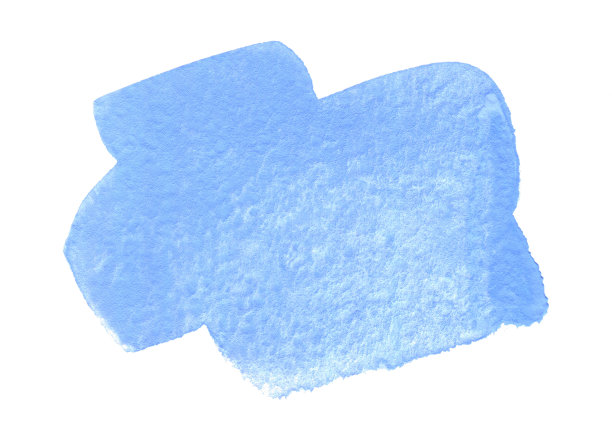 柔和的蓝色水彩抽象背景为标志或文本孤立在白色背景图片下载