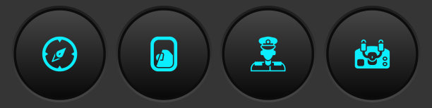 设置指南针、飞机窗口、飞行员和飞机图片下载