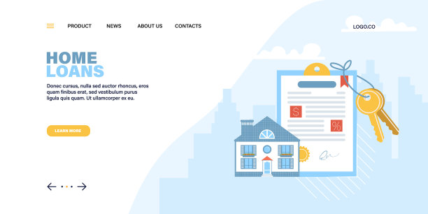 登陆页模板抵押贷款服务图片下载