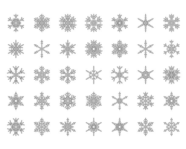 不同雪花圣诞新年合集图片下载