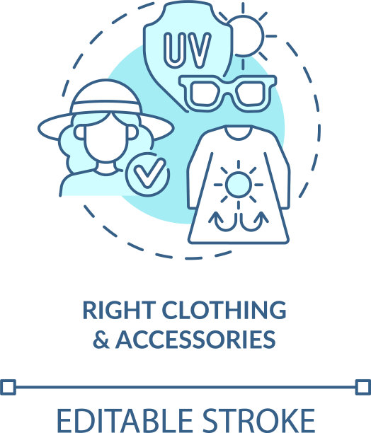 正确的服装配饰概念图标图片下载