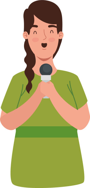 年轻女人唱歌图片下载