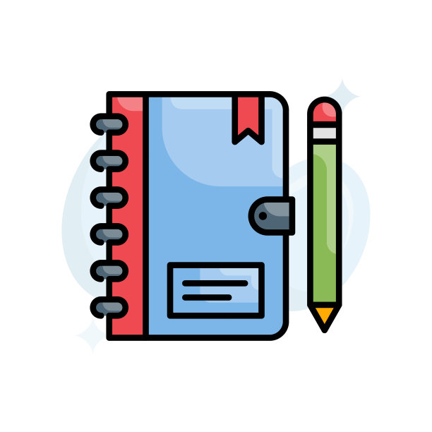 笔记本矢量填充的轮廓图标风格插图。EPS 10个文件图片下载