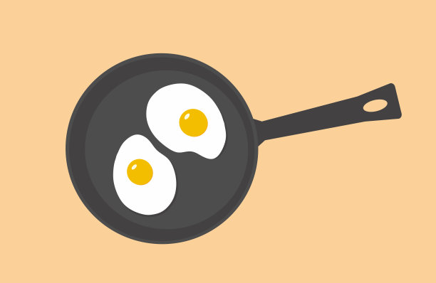 用热油煎蛋，俯视图关闭。图片下载