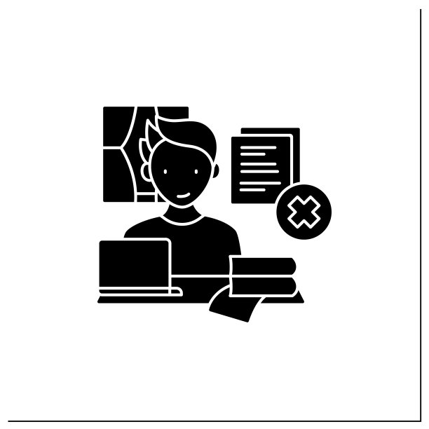 远程工作字形图标图片下载