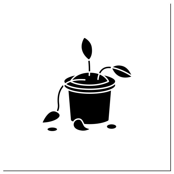 枯花字形图标图片下载