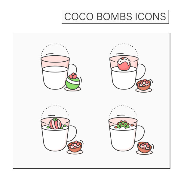 可可炸弹彩色图标设置图片下载