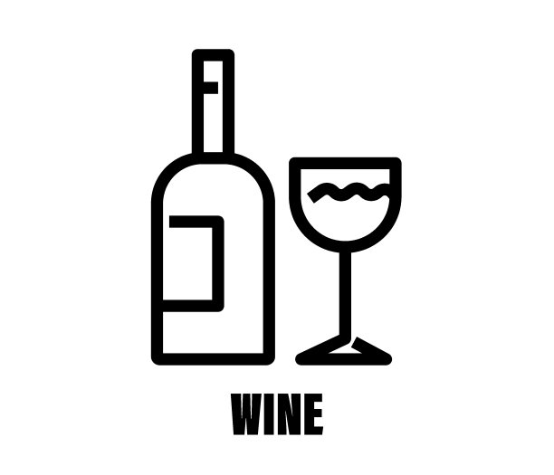 一瓶葡萄酒和一个葡萄酒杯。矢量插图孤立的白色背景。图片下载