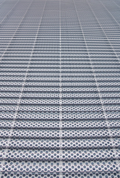 透视金属建筑墙背景几何细胞形状的垂直图片模型模式图片下载