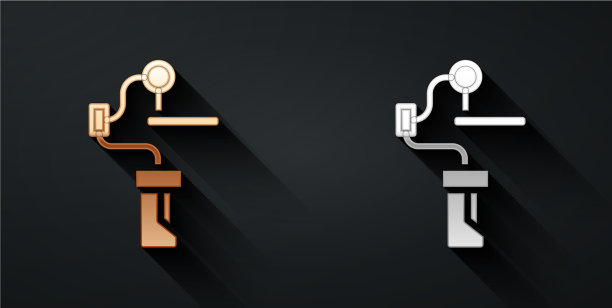 金和银框架稳定相机图标图片下载