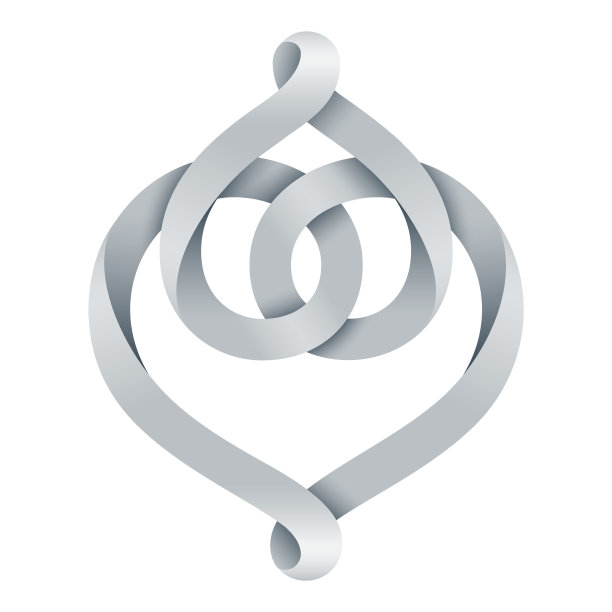 这是两颗交织在一起的心结合的标志。象征着永恒的爱。图片下载