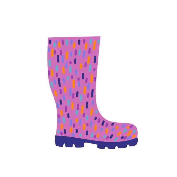 橡胶靴卡通涂鸦图标t恤打印元素图片下载