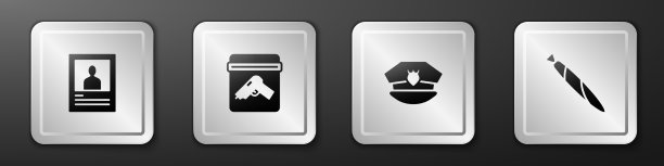 设置了通缉海报证据袋与枪支警察图片下载