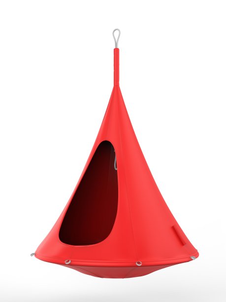 空白红色茧挂座位的品牌模型。3 d渲染插图。图片下载