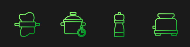 把辣椒擀面杖放在面团锅上图片下载