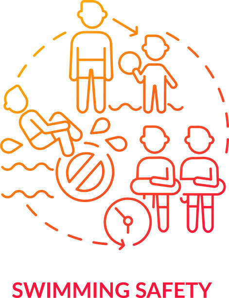 游泳安全概念图标图片下载