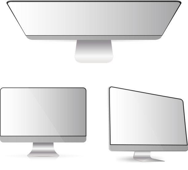 现代监视器是隔离在白色背景上的图片下载