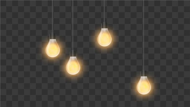 现实的发光灯泡包括阁楼风格图片下载