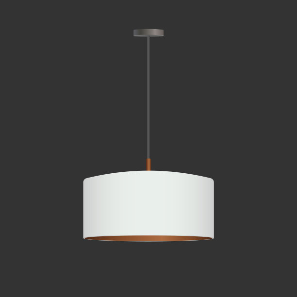 现代白光灯隔离在灰色背景上图片下载