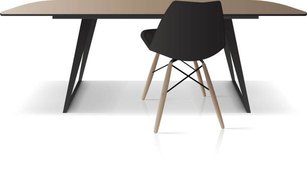 阁楼风格的现代桌椅图片下载