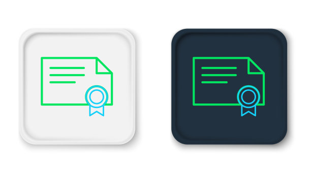 行证书模板图标隔离在白色图片下载