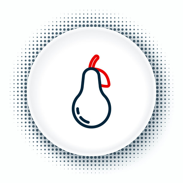 线梨图标孤立在白色的背景水果图片下载