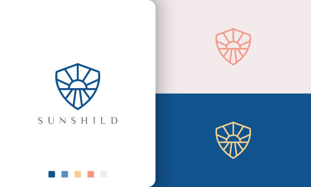 屏蔽或保护标志在简单的单线和图片下载