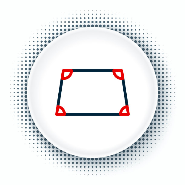 线锐梯形形状图标隔离在白色图片下载