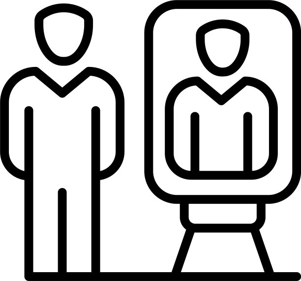 自恋房间镜子图标轮廓风格图片下载