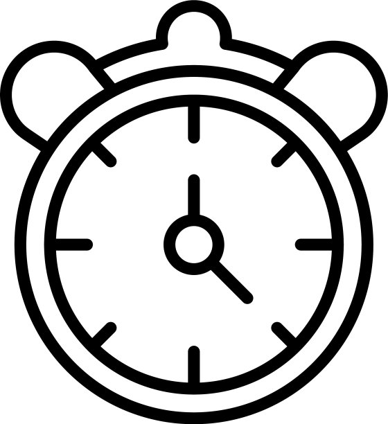 晚工作闹钟图标轮廓风格图片下载