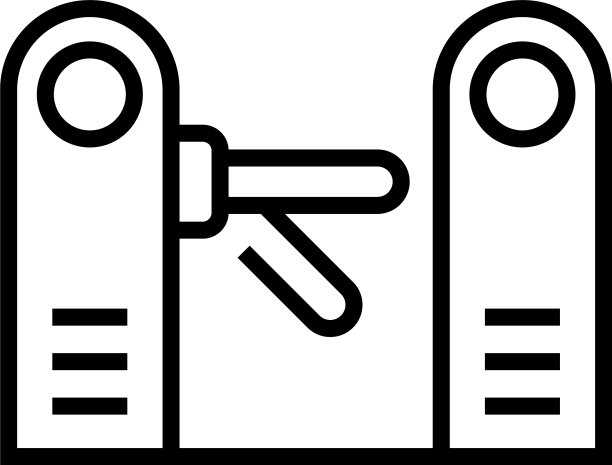 地铁屏障图标轮廓风格图片下载