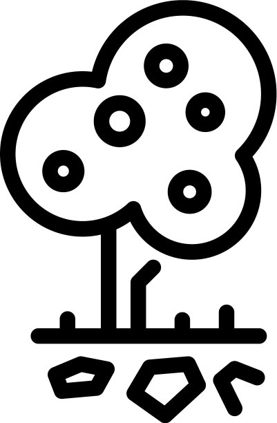 远征果树图标轮廓风格图片下载