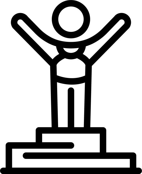 跑步者赢家图标轮廓风格图片下载