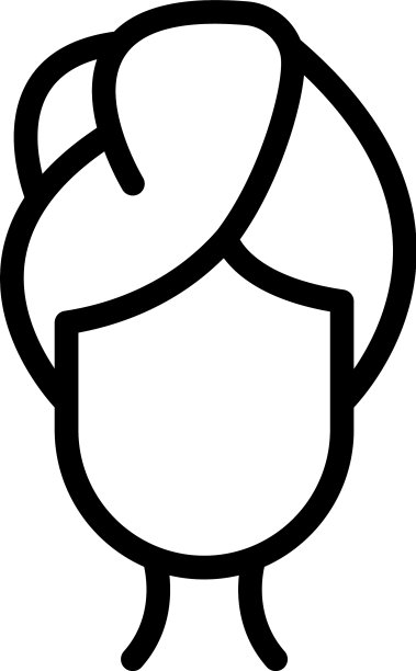 发型图标轮廓风格图片下载