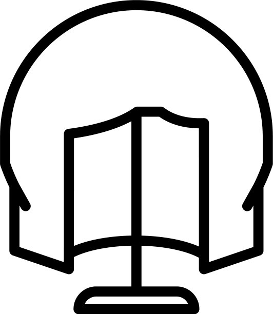 优雅的假发图标轮廓风格图片下载