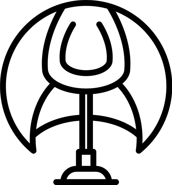 时尚的假发图标轮廓风格图片下载