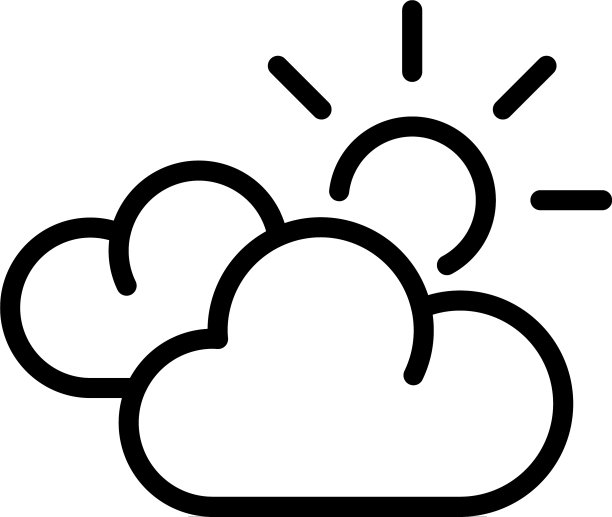 营地天气图标轮廓风格图片下载