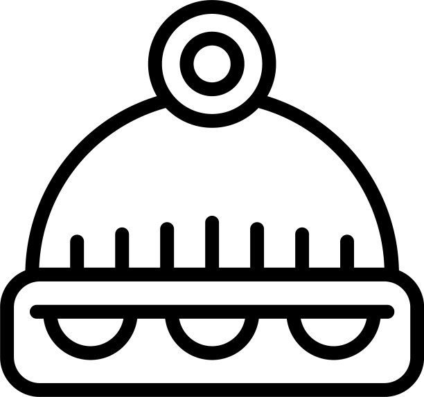 营地冬季头饰图标轮廓风格图片下载
