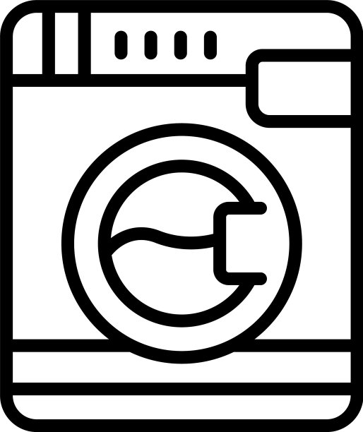 洗衣机图标轮廓风格图片下载