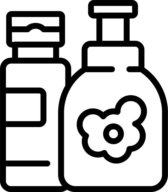 韩国化妆品图标轮廓风格图片下载
