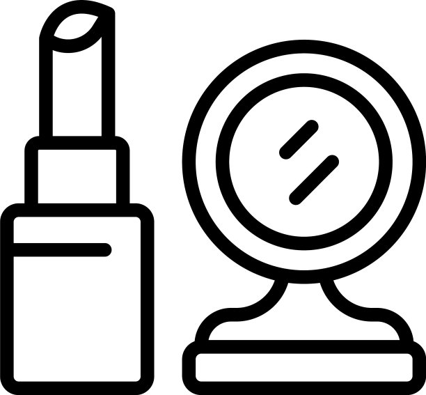 韩国化妆品口红图标轮廓风格图片下载