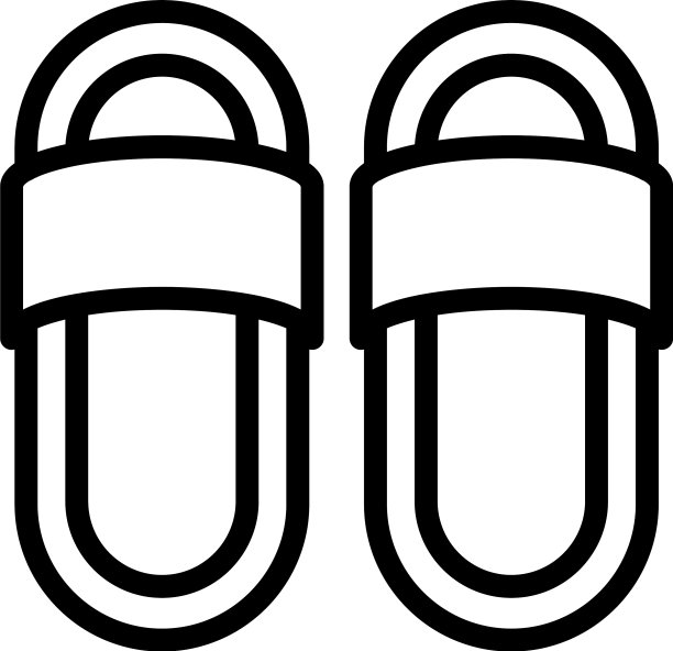 家居拖鞋女性图标轮廓风格图片下载