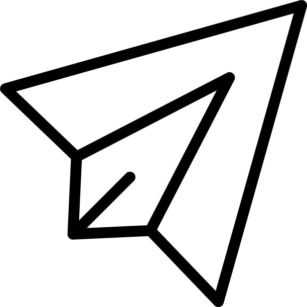 纸飞机图标轮廓风格图片下载